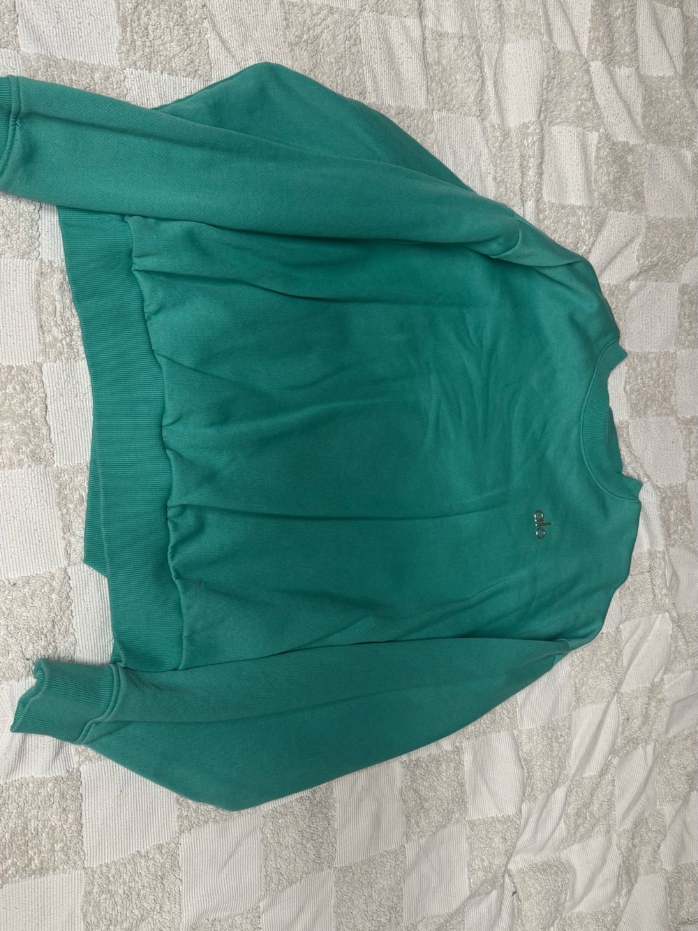 ALO Yoga Teal Crewneck Sweatshirt